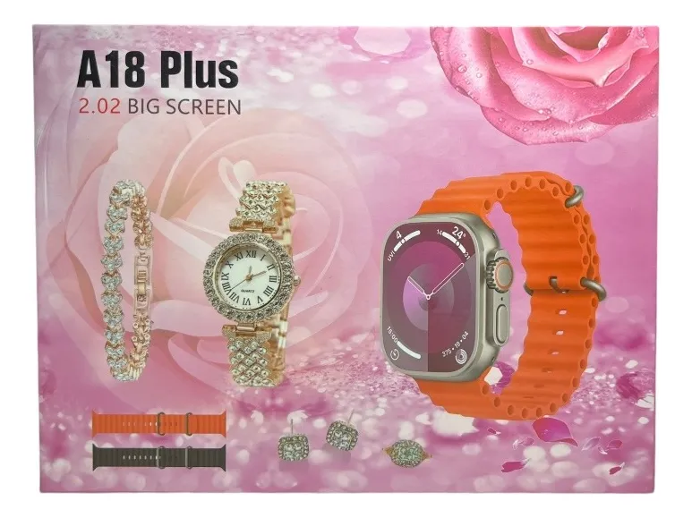 D_NQ_NP_2X_685127-MLC86219780094_062025-F.webp COMBO DE SMARTWATCH A18 PLUS - Image 1